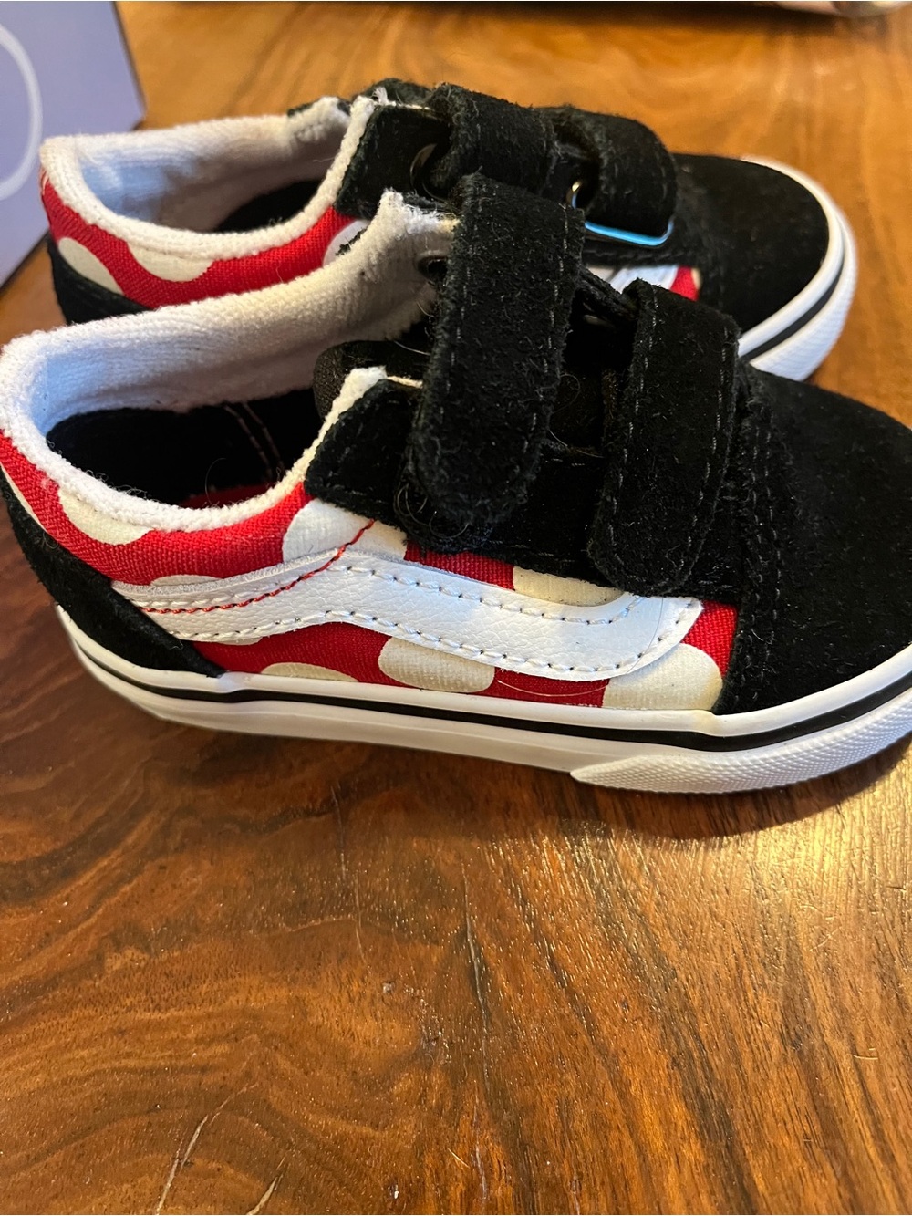 Vans Kids Slip-On Skate Shoe in Black and Red